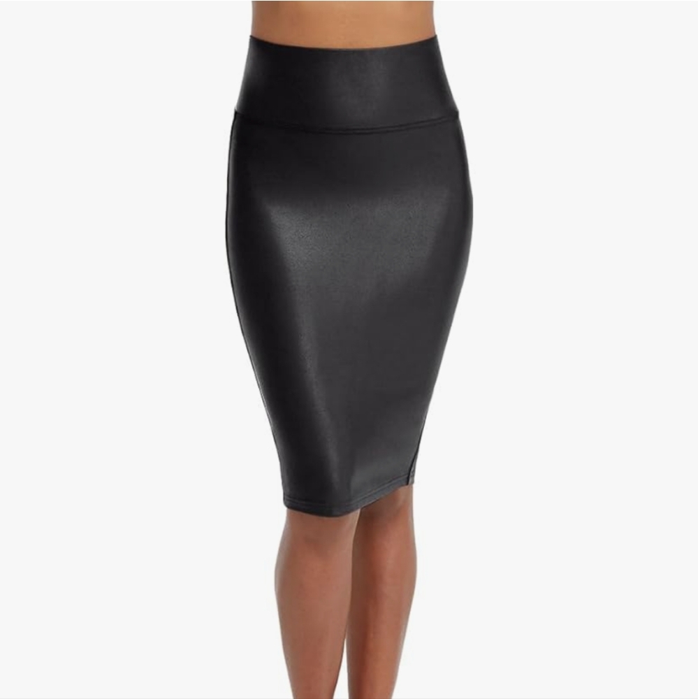 SPANX Faux Leather Pencil Skirt black 20190R